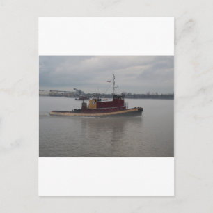 Cartão Postal Rebocador no nevoeiro