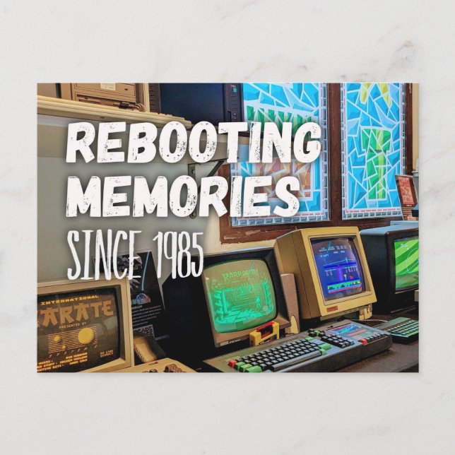 Cartão Postal Rebooting Memories – Since 1985 Postkarte (Frente)