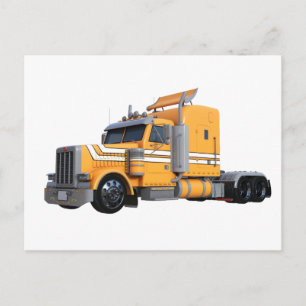 Cartão Postal Reboque de Trator Semi Orange