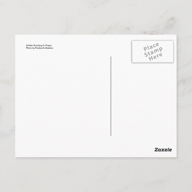 Cartão Postal Reboque Soldado na Oração (Verso)