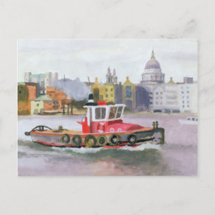 Cartão Postal Reboque Vermelho passando por St. Pauls 1996