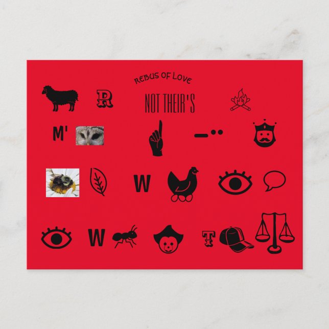 Cartão Postal Rebus Quebra-cabeça Postcard Backstreet (Frente)