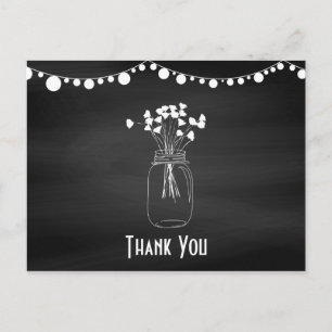 Cartão Postal Recado de Casamento em Pote de Pedra com Quadro Ne