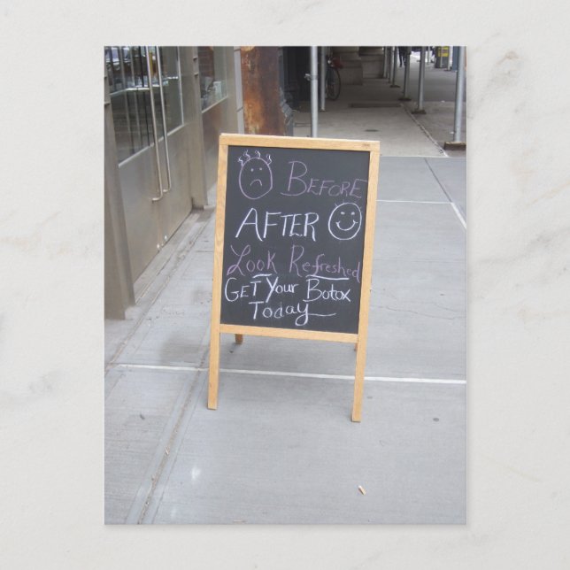 Cartão Postal Receba sua botox hoje (Frente)