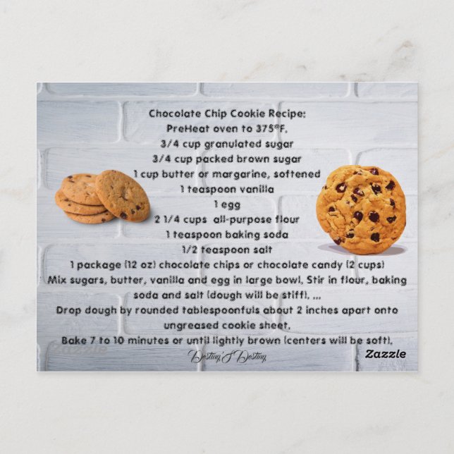 Cartão Postal Receber Comida de cozinha Jantada de chef Destino  (Verso)