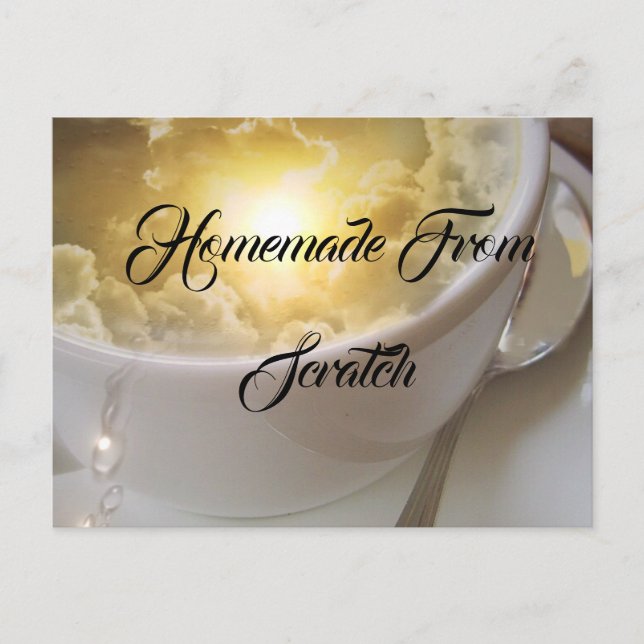 Cartão Postal Receber Comida de cozinha Jantada de chef Destino  (Frente)