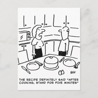 Cartão Postal Receber instruções seguidas em um Cozinhar em uma 