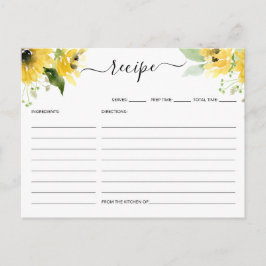 Cartão Postal Receita de Chá de panela de girassol