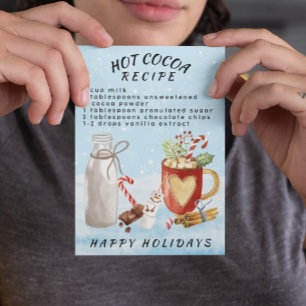 Cartão Postal Receita de Chocolate de Cacau de Natal