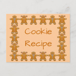 Cartão Postal Receita de cookie~Pão de gengibre~Personalizar