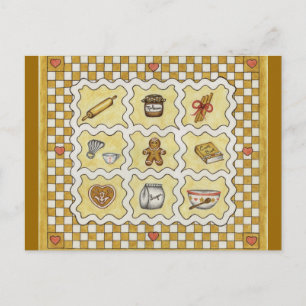 Cartão Postal Receita de Cozinha de Pão de Mel/Postal