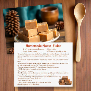 Cartão Postal Receita de Fudge de Xarope de Bordo