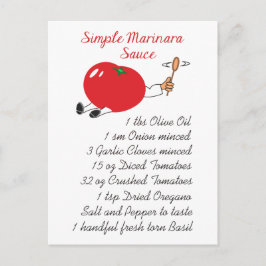 Cartão Postal Receita de Marinara
