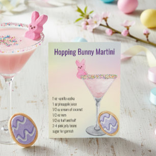 Cartão Postal Receita de Martini de Cocktail de Páscoa Primavera