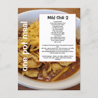 Cartão Postal Receita de milf chili com um ingrediente secretoCa
