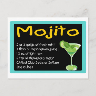 Cartão Postal Receita de Mojito