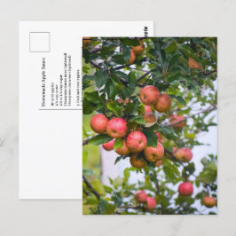 Cartão Postal Receita de Molho de Maçã