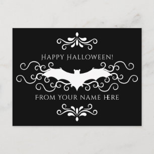 Cartão Postal Receita de morcego de Halloween