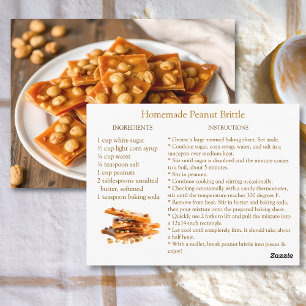 Cartão Postal Receita de Peanut Brittle