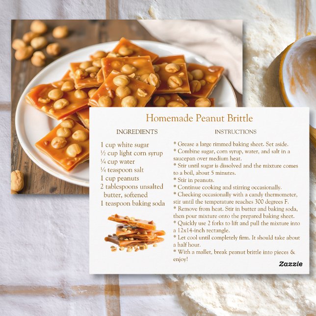 Cartão Postal Receita de Peanut Brittle  (Criador carregado)