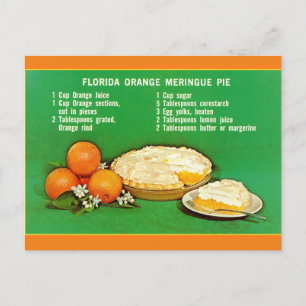 Cartão Postal Receita de Pie Laranja da Flórida
