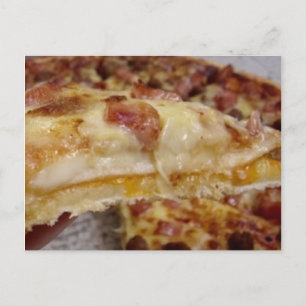 Cartão Postal Receita De Pizza De Café Da Manhã De Bacon E Que