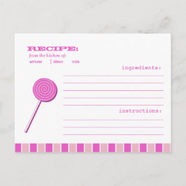 Cartão Postal Receita de Pop-Pop Rosa