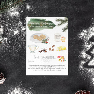 Cartão Postal Receita de Pralines de Pecã Caseira Feriado