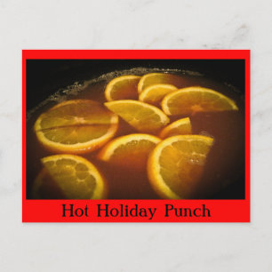 Cartão Postal Receita de Punch de Feriado Quente