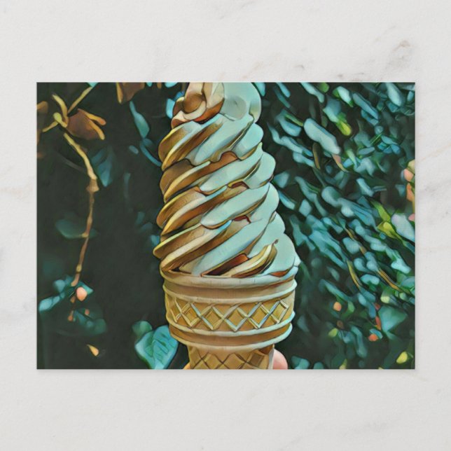 Cartão Postal Receita de sorvete (Frente)