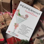 Cartão Postal Receita do Cocktail Martini Peppermint de Natal<br><div class="desc">Este design pode ser personalizado na área fornecida pela alteração da foto e/ou do texto. Ou pode ser personalizado clicando em Personalizar este Modelo e, em seguida, escolhendo o clique para personalizar mais a opção e excluir ou alterar a cor do plano de fundo, adicionar texto, alterar a cor ou...</div>