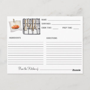 Cartão Postal Receita Favorita de Ação de Graças de Amizade
