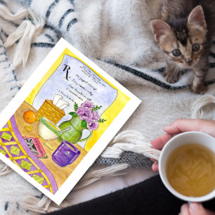 Cartão Postal Receita para Cartão-postal Inspirativo de Bem-Est