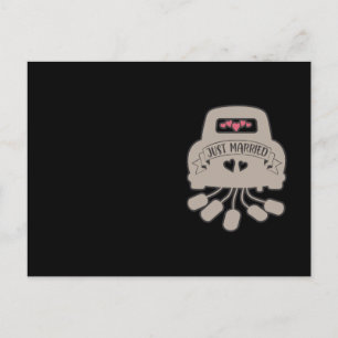 Cartão Postal Recém Casados. Design de Casamento para Recém Casa