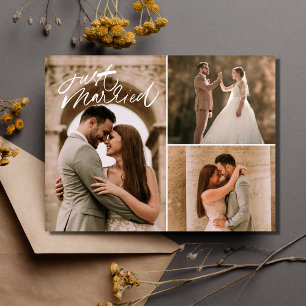 Cartão Postal Recém-Casados Foto Casamento Agradecimento