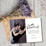 Cartão Postal Recem casados Foto Casamento Obrigado<br><div class="desc">Fotografia de recem casados obrigado de casamento que você postais,  usando o modelo - carregue sua fotografia de casamento favorita e personalize o lado frontal do cartão com nomes. O verso do cartão postal é vazio de uma mensagem manuscrita. Adicione seu endereço de devolução a ser impresso.</div>