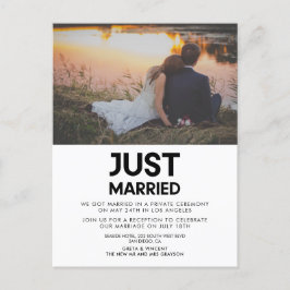 Cartão Postal Recem casados Moderno anúncio de fotos do casament