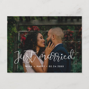 Cartão Postal Recem casados Whimsic foto do casamento