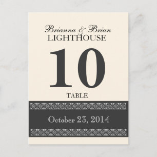 Cartão Postal Recepção do Número da Tabela de Casamentos da CINZ