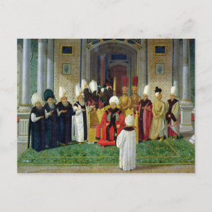 Cartão Postal Recepção no Tribunal do Sultão Selim III