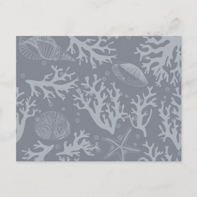 Cartão Postal Recife de Coral Estilo Hipster (Frente)