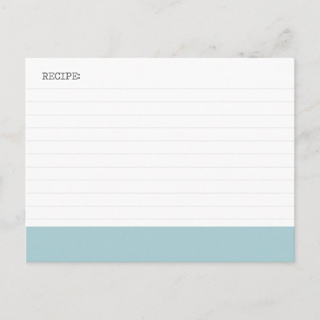 Cartão Postal recipe card (Frente)