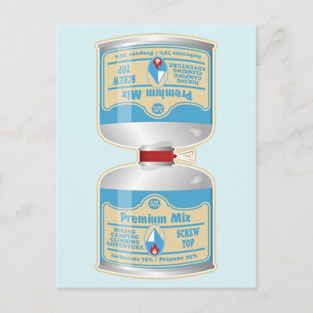 Cartão Postal Recipientes de gás para fogões de acampamento (Frente)