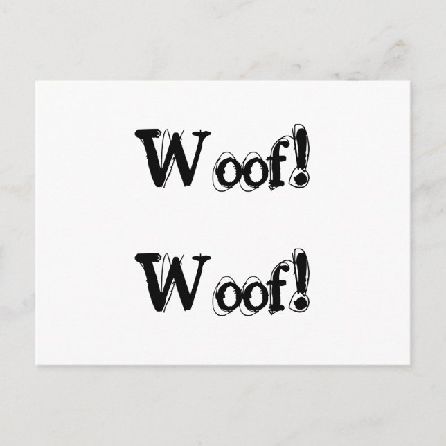 Cartão Postal Reclamação de Cachorro (Frente)