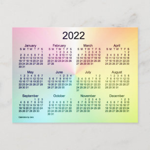 Cartão Postal Recoleta Shimmer Mini Calendário 2022 por Janz