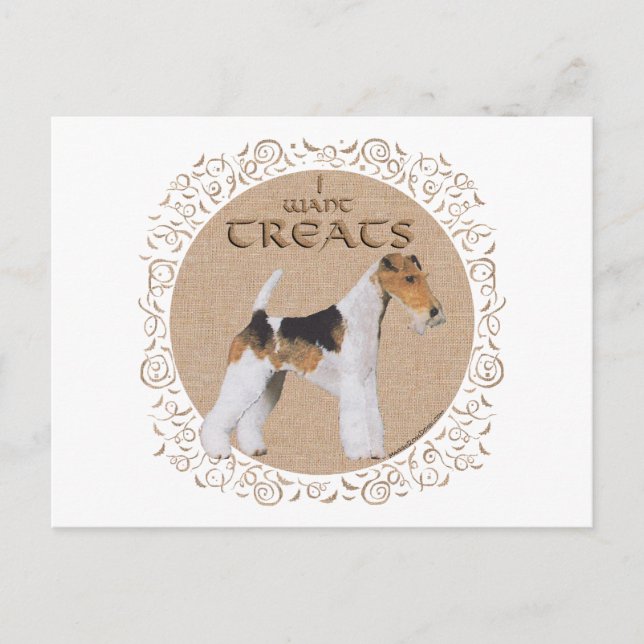 Cartão Postal Recompensas para Wire Fox Terrier! (Frente)