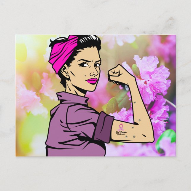 Cartão Postal reconhecimento/citações/suporte/presente do cancer (Frente)