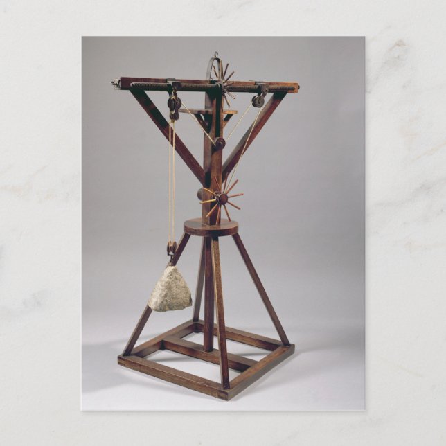 Cartão Postal Reconstrução da design da Vinci (Frente)