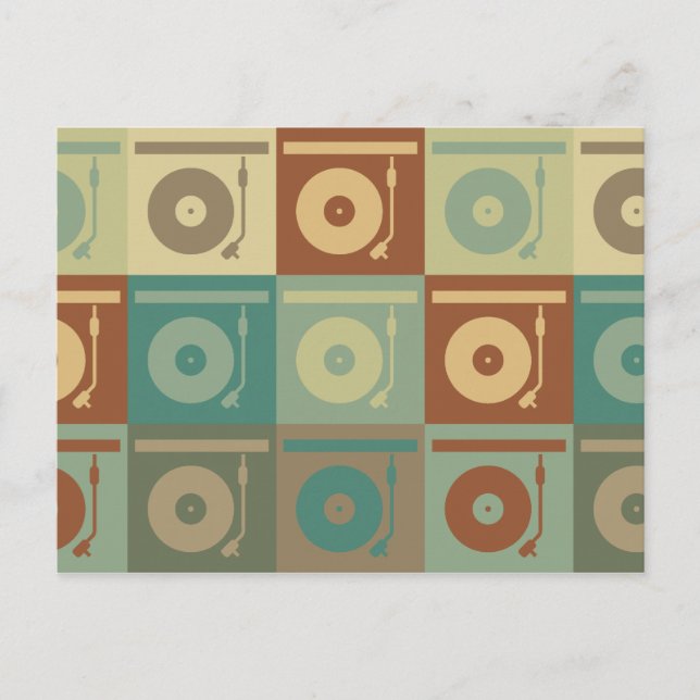 Cartão Postal Records Pop Art (Frente)