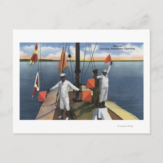 Cartão Postal Recruta Sinalização de Semáforo de Aprendizado - M (Frente)